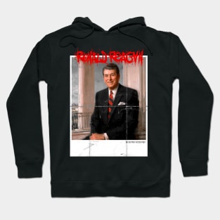 Ronald Reagan Punk Grindcore Poster Hoodie